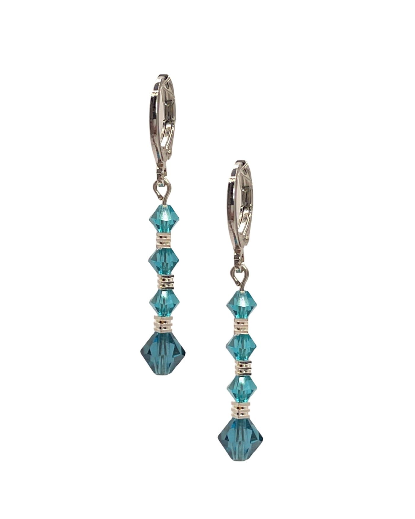 Louis Drop Earring - Silver / Marine