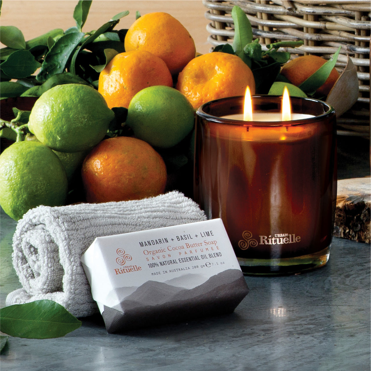 'Equilibrium' Mandarin, Basil & Lime Candle 400g